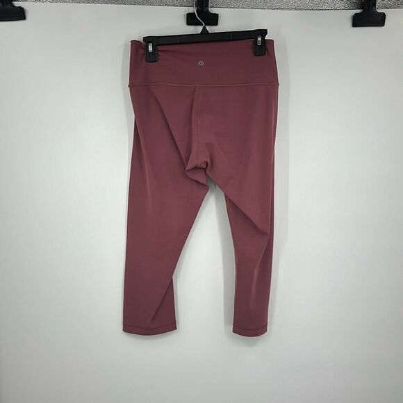 Lululemon Wunder Under Crop High-Rise In So Merlot Sz‎ 10 - Picture 1 of 6